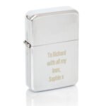 Personalised Any Message Bold Font Chrome Plated Lighter - Image 5