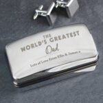 Personalised 'The World's Greatest' Chrome Plated Cufflink Box - Image 2