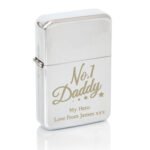 Personalised 'No.1 Daddy' Chrome Plated Lighter - Image 3