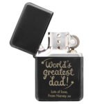 Personalised 'World's Greatest Dad' Black Lighter - Image 4
