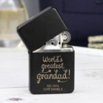 Personalised 'World's Greatest Grandad' Black Lighter - Image 2