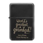 Personalised 'World's Greatest Grandad' Black Lighter - Image 3
