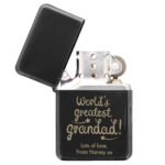 Personalised 'World's Greatest Grandad' Black Lighter - Image 4