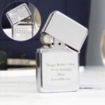 Personalised Any Message Diamante Design Silver Finish Lighter - Image 4