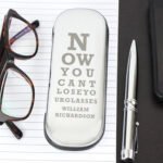 Personalised Eye Exam Design Chrome Plated Glasses Case