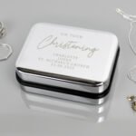 Personalised 'On Your Christening' Chrome Plated Trinket Box - Image 2