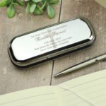 Personalised Religious Cross Design Chrome Plated Pen & Gift Box Set