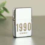 Personalised Year & Name Chrome Plated Lighter - Image 4