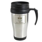 Personalised Crown Motif Stainless Steel Thermal Travel Mug - Image 4