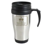 Personalised Crown Motif Stainless Steel Thermal Travel Mug - Image 2