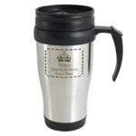 Personalised Crown Motif Stainless Steel Thermal Travel Mug - Image 3