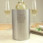 Personalised Number & Message Stainless Steel Wine Cooler
