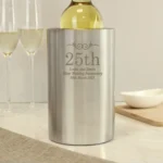 Personalised Number & Message Stainless Steel Wine Cooler - Image 3