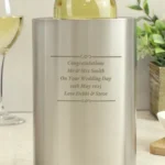 Personalised Any Message Decorative Stainless Steel Wine Cooler - Image 2