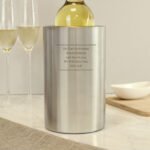 Personalised Any Message Decorative Stainless Steel Wine Cooler - Image 4