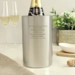 Personalised Any Message Decorative Stainless Steel Wine Cooler - Image 3