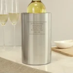 Personalised Any Message Decorative Stainless Steel Wine Cooler - Image 4