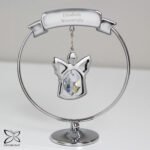 Personalised Any Message Crystocraft Silver Plated Angel Ornament - Image 2