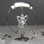 Personalised Any Message Crystocraft Silver Plated Angel Ornament - Image 4