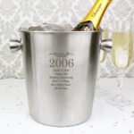 Personalised Any Message Decorative Stainless Steel Ice Bucket