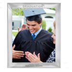 Personalised ‘Graduation’ 8×10 Portrait Silver Aluminium Photo Frame - Image 4
