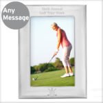 Personalised Golf Club Motif 4x6 Portrait Silver Aluminium Photo Frame - Image 2