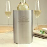 Personalised Any Message Decorative Diamond Design Stainless Steel Wine Cooler - Image 5