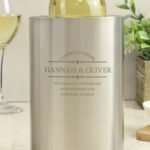 Personalised Any Message Decorative Diamond Design Stainless Steel Wine Cooler - Image 2