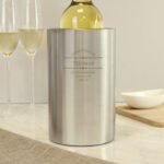 Personalised Any Message Decorative Diamond Design Stainless Steel Wine Cooler - Image 3