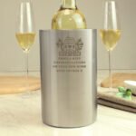Personalised Any Message House Motif Stainless Steel Wine Cooler - Image 3