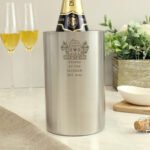 Personalised Any Message House Motif Stainless Steel Wine Cooler - Image 4