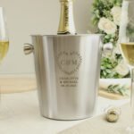 Personalised Any Message Botanical Design Stainless Steel Ice Bucket - Image 2