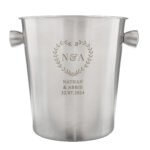 Personalised Any Message Botanical Design Stainless Steel Ice Bucket - Image 5