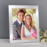Personalised Any Message 8×10 Portrait Silver Aluminium Photo Frame - Image 4