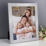 Personalised Any Message 8×10 Portrait Silver Aluminium Photo Frame - Image 5