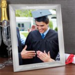 Personalised Any Message 8×10 Portrait Silver Aluminium Photo Frame - Image 6