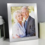 Personalised Any Message 8×10 Portrait Silver Aluminium Photo Frame - Image 7