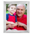 Personalised Any Message 8×10 Portrait Silver Aluminium Photo Frame - Image 8
