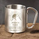 Personalised 'Your Adventure Awaits' Stainless Steel Mug