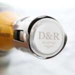 Personalised Monogram Initials & Date Stainless Steel Bottle Stopper