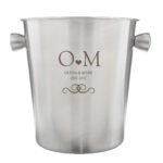 Personalised Monogram Initials & Message Stainless Steel Ice Bucket - Image 6