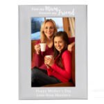 Personalised 'First My Mum, Forever My Friend' 4×6 Portrait Silver Aluminium Photo Frame - Image 3