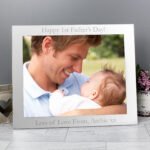 Personalised Any Message 10x8 Landscape Silver Aluminium Photo Frame - Image 6