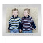 Personalised Any Message 10x8 Landscape Silver Aluminium Photo Frame - Image 7