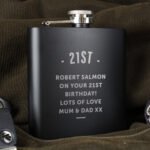 Personalised Any Message Black Stainless Steel Hip Flask - Image 6