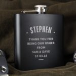 Personalised Any Message Black Stainless Steel Hip Flask - Image 8