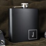Personalised Initials Black Stainless Steel Hip Flask - Image 4