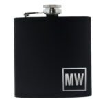 Personalised Initials Black Stainless Steel Hip Flask - Image 6