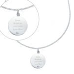 Personalised Any Message Sterling Silver & 9ct Gold St. Christopher Necklace - Image 4