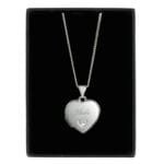 Personalised Children's Sterling Silver & Cubic Zirconia Heart Locket Necklace - Image 4